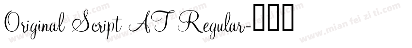 Original Script AT Regular字体转换